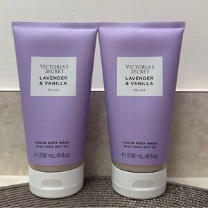 NEW Victoria's Secret Lavender & Vanilla Relax Cream Body Wash Set